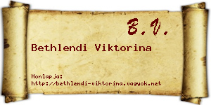Bethlendi Viktorina névjegykártya